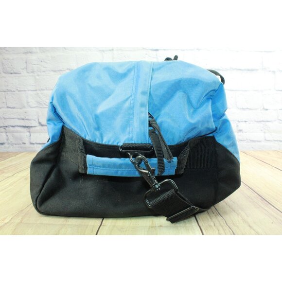 LL Bean Unisex Adventure Duffle Blue Nylon Tote Bag Rugged Water Resistant - Picture 5 of 12